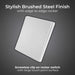 BG Evolve PCDBS13EW 20A 16AX 2 Way Single Intermediate Light Switch, Edge to Edge Rocker - Brushed Steel (White) - westbasedirect.com