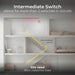 BG Evolve PCDBS13EW 20A 16AX 2 Way Single Intermediate Light Switch, Edge to Edge Rocker - Brushed Steel (White) - westbasedirect.com