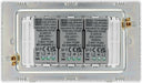 BG Evolve PCDBS83W 2-Way Trailing Edge LED 200W Triple Dimmer Switch Push On/Off - Brushed Steel (White) - westbasedirect.com