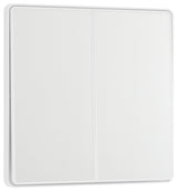 BG Evolve PCDCL42EW 20A 16AX 2 Way Double Light Switch, Edge to Edge Rocker - Pearlescent White (White) - westbasedirect.com