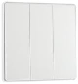 BG Evolve PCDCL43EW 20A 16AX 2 Way Triple Light Switch, Edge to Edge Rocker - Pearlescent White (White) - westbasedirect.com