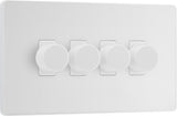 BG Evolve PCDCL84W 2-Way Trailing Edge LED 200W Quadruple Dimmer Switch Push On/Off - Pearlescent White (White) - westbasedirect.com