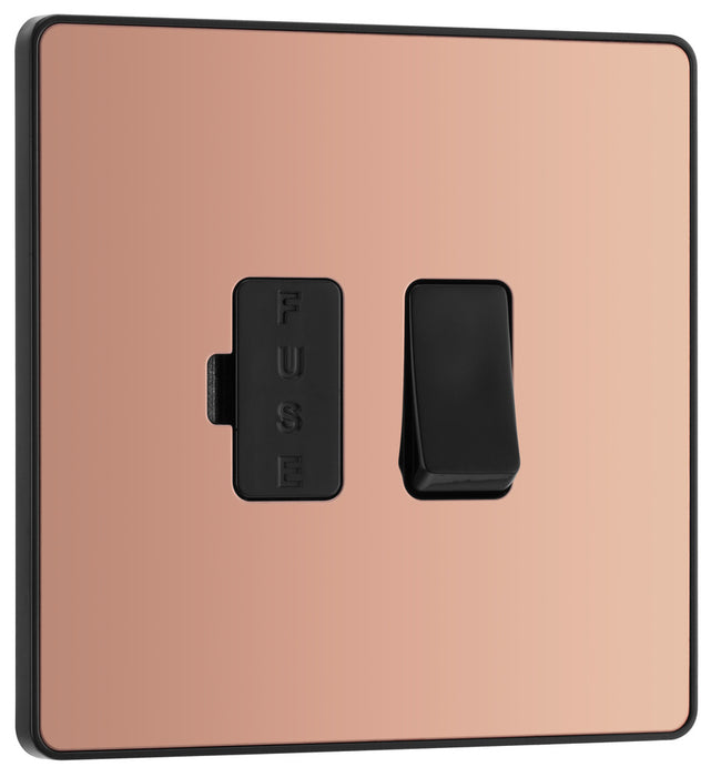 BG Evolve PCDCP50B 13A Switched Fused Connection Unit - Polished Copper (Black)