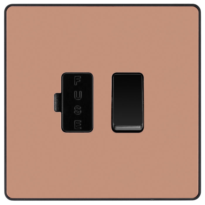 BG Evolve PCDCP50B 13A Switched Fused Connection Unit - Polished Copper (Black)