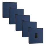 BG Evolve PCDDB12Bx5 20A 16AX 2 Way Single Light Switch - Matt Blue (Black) (5 Pack) - westbasedirect.com