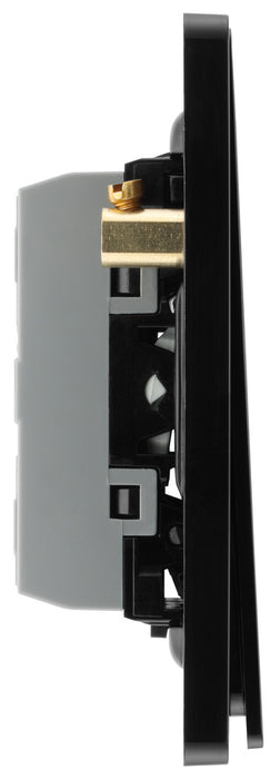 BG Evolve PCDDB43EB 20A 16AX 2 Way Triple Light Switch, Edge to Edge Rocker - Matt Blue (Black) - westbasedirect.com