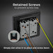 BG Evolve PCDDB43EB 20A 16AX 2 Way Triple Light Switch, Edge to Edge Rocker - Matt Blue (Black) - westbasedirect.com