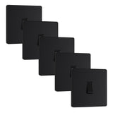 BG Evolve PCDMB12Bx5 20A 16AX 2 Way Single Light Switch - Matt Black (Black) (5 Pack) - westbasedirect.com