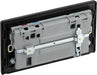 BG Evolve PCDMB22UAC45B 13A Double Switched Power Socket + USB A+C (45W) - Matt Black (Black) - westbasedirect.com