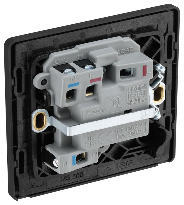 BG Evolve PCDMB50B 13A Switched Fused Connection Unit - Matt Black (Black)
