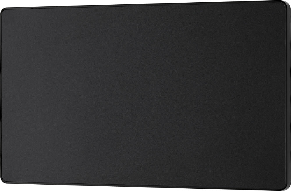 BG Evolve PCDMB95B Double Blank Plate - Matt Black (Black) - westbasedirect.com