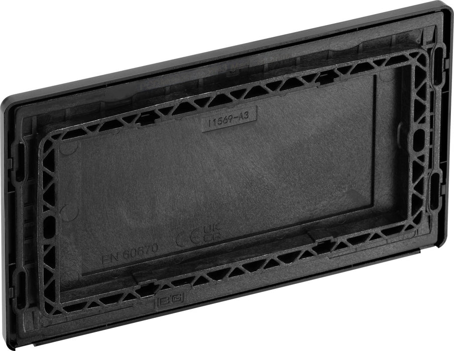 BG Evolve PCDMB95B Double Blank Plate - Matt Black (Black) - westbasedirect.com