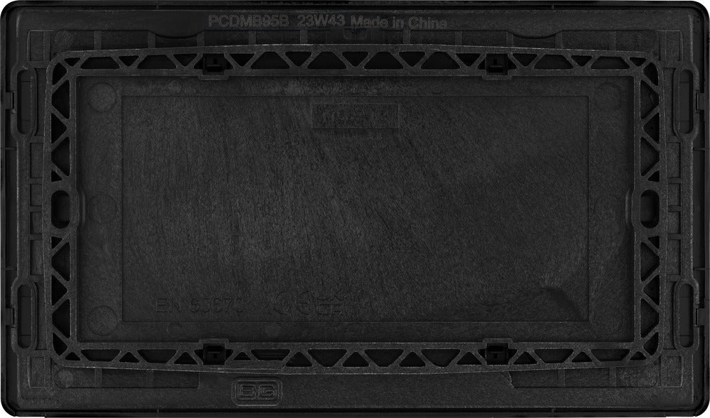 BG Evolve PCDMB95B Double Blank Plate - Matt Black (Black) - westbasedirect.com