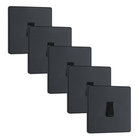 BG Evolve PCDMG12Bx5 20A 16AX 2 Way Single Light Switch - Matt Grey (Black) (5 Pack)
