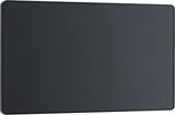 BG Evolve PCDMG95B Double Blank Plate - Matt Grey (Black) - westbasedirect.com