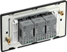 BG Evolve PCDSB83B 2-Way Trailing Edge LED 200W Triple Dimmer Switch Push On/Off - Satin Brass (Black) - westbasedirect.com