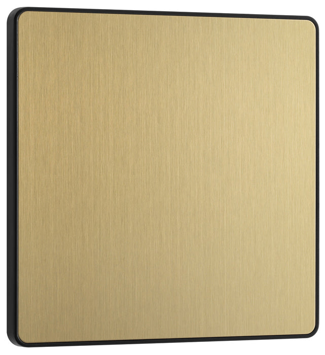 BG Evolve PCDSB94B Single Blank Plate - Satin Brass (Black)