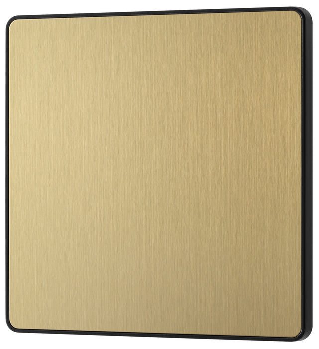 BG Evolve PCDSB94B Single Blank Plate - Satin Brass (Black)