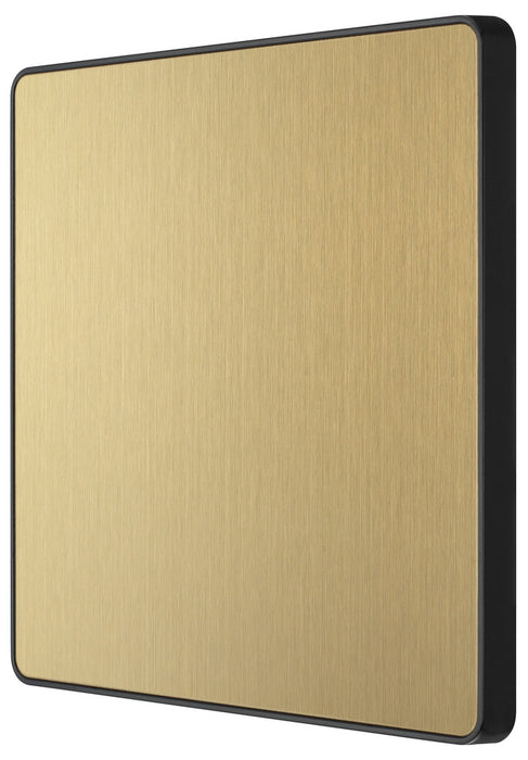 BG Evolve PCDSB94B Single Blank Plate - Satin Brass (Black)