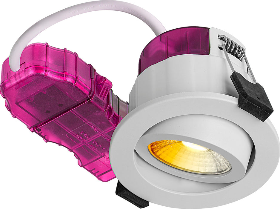 Luceco PTA6WD2W FType Elite 4W/6W 690Lm Power Change & CCT Change 3000K/4000K Dim2Warm IP20 White - Adjustable