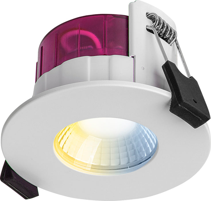 Luceco PTF6WCCT FType Elite 4W/6W 750Lm Power Change & 4 Colour CCT 2700K/3000K/4000K/6000K Dimmable IP65 White - Flat