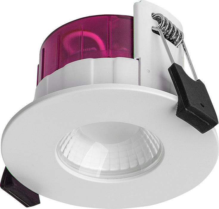 Luceco PTF6WCCT/10 FType Elite 4W/6W 750Lm Power Change & 4 Colour CCT 2700K/3000K/4000K/6000K Dimmable IP65 White - Flat (10 Pack)