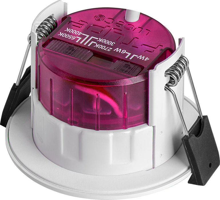 Luceco PTF6WCCT FType Elite 4W/6W 750Lm Power Change & 4 Colour CCT 2700K/3000K/4000K/6000K Dimmable IP65 White - Flat