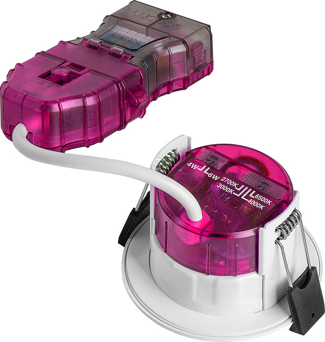 Luceco PTF6WCCT FType Elite 4W/6W 750Lm Power Change & 4 Colour CCT 2700K/3000K/4000K/6000K Dimmable IP65 White - Flat