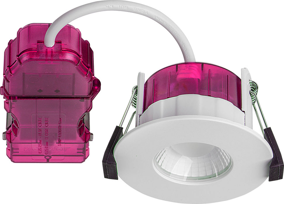 Luceco PTF6WCCT FType Elite 4W/6W 750Lm Power Change & 4 Colour CCT 2700K/3000K/4000K/6000K Dimmable IP65 White - Flat (6 Pack)