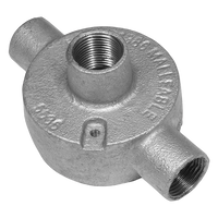 Unicrimp QBO220G 20mm 2W Galvanised Through Back Outlet