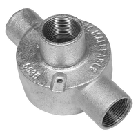 Unicrimp QBO225G 25mm 2W Galvanised Through Back Outlet