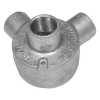 Unicrimp QBOA225G 25mm 2W Galvanised Angle Back Outlet