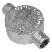 Unicrimp QCB220G 20mm  2 Way Galvanised Conduit Box