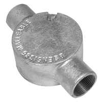 Unicrimp QCB225G 25mm  2 Way Galvanised Conduit Box