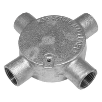 Unicrimp QCB420G 20mm 4 Way Galvanised Conduit Box