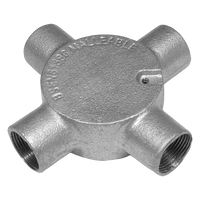 Unicrimp QCB425G 25mm 4 Way Galvanised Conduit Box