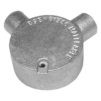 Unicrimp QCBA220G 20mm 2 Way Angle Galvanised Conduit Box