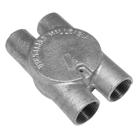 Unicrimp QCBH425G 25mm 4 Way 'H' Galvanised Conduit Box