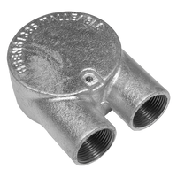 Unicrimp QCBU225G 25mm 2 Way 'U' Galvanised Conduit Box