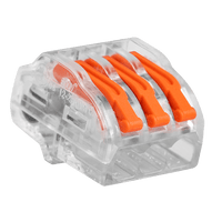 Unicrimp QL3322 32A 450V 3 Port Lever Wire Connector Transparent (Pack 50)