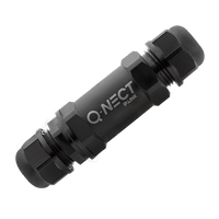 Unicrimp QOE3052BLK 5 Pole 2 Way 24A IP68 Inline Connector