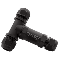 Unicrimp QOE3053BLK 5 Pole 3 Way 24A IP68 T-Connector