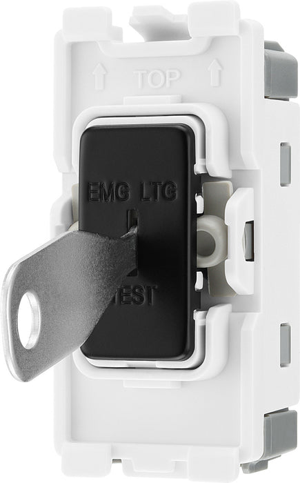 BG RFB12EL Nexus Grid 20A Secret Key SP 2-Way (EMG LTG TEST) - Matt Black - westbasedirect.com
