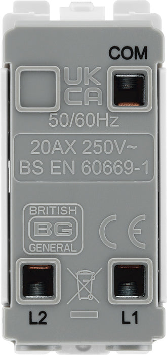 BG RFB12KY Nexus Grid 20A Secret Key SP 2-Way - Matt Black - westbasedirect.com