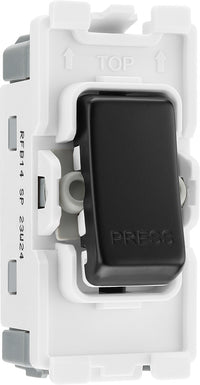 BG RFB14 Nexus Grid 20A SP 1-Way Retractive (PRESS) - Matt Black