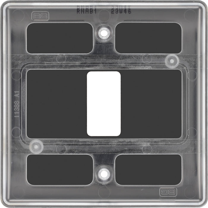 BG RNAB1 Nexus Metal 1G Grid Front Plate - Antique Brass - westbasedirect.com