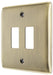 BG RNAB2 Nexus Metal 2G Grid Front Plate - Antique Brass - westbasedirect.com