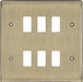 BG RNAB6 Nexus Metal 6G Grid Front Plate - Antique Brass - westbasedirect.com
