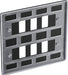 BG RNFB6 Nexus Metal 6G Grid Front Plate - Matt Black - westbasedirect.com