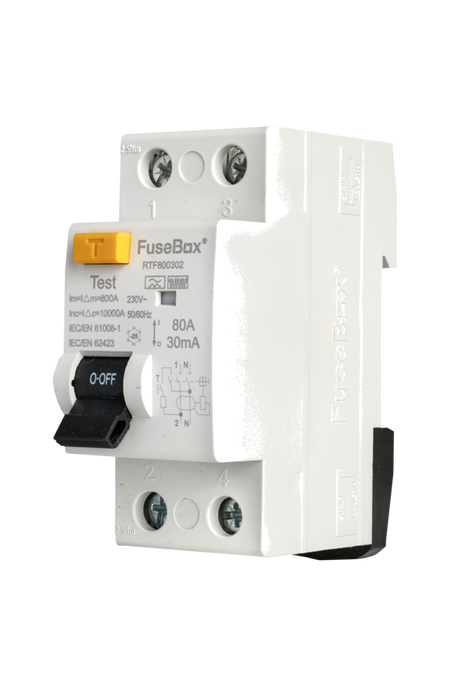 FuseBox RFT800302 Type F RCD 80A 30mA 2P